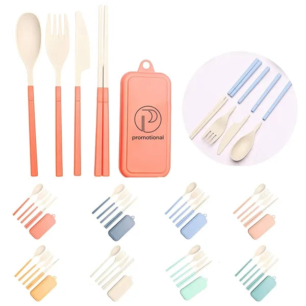 Portable Wheat Straw Cutlery Set