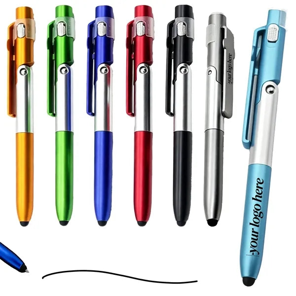 4 in 1 Foldable Stylus Pen with Phone Stand and LED