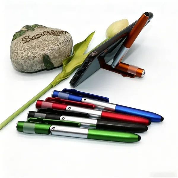 4 in 1 Foldable Stylus Pen with Phone Stand and LED