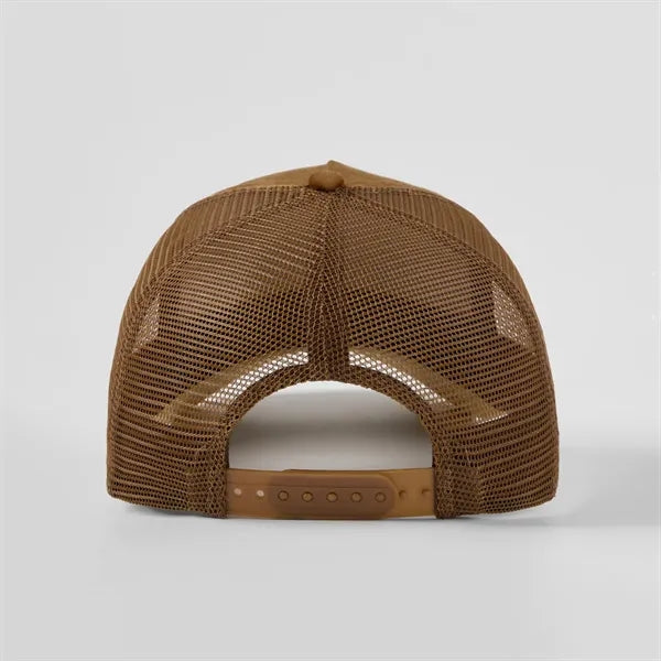 Blank Suede 5 Panel Mesh Trucker Hat