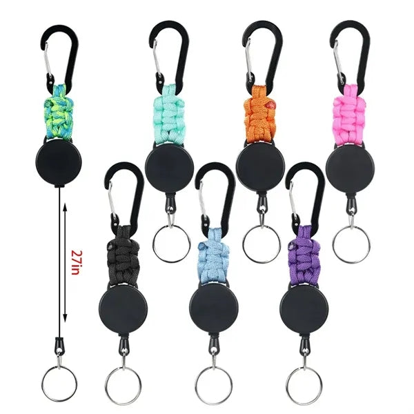 Braided Retractable Keychain