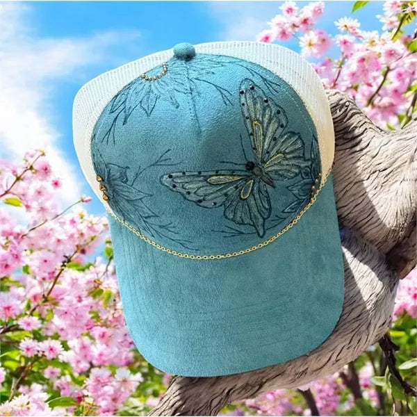 Blank Suede 5 Panel Mesh Trucker Hat