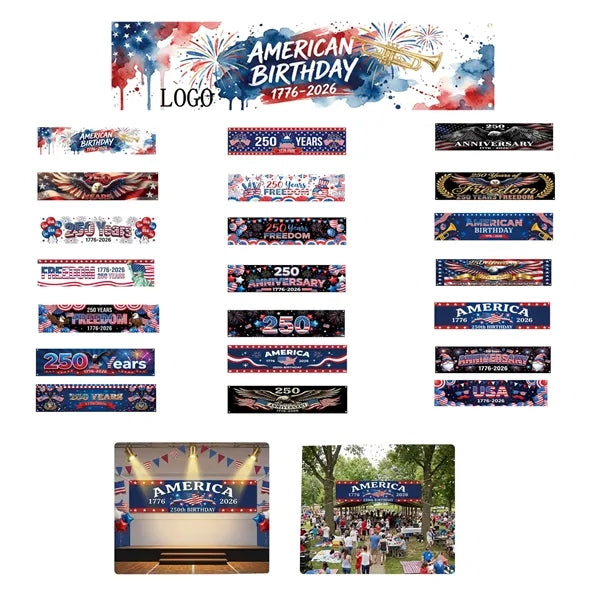 Independence Day Outdoor Flag Backdrop Decoration Banner