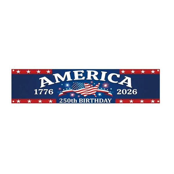 Independence Day Outdoor Flag Backdrop Decoration Banner