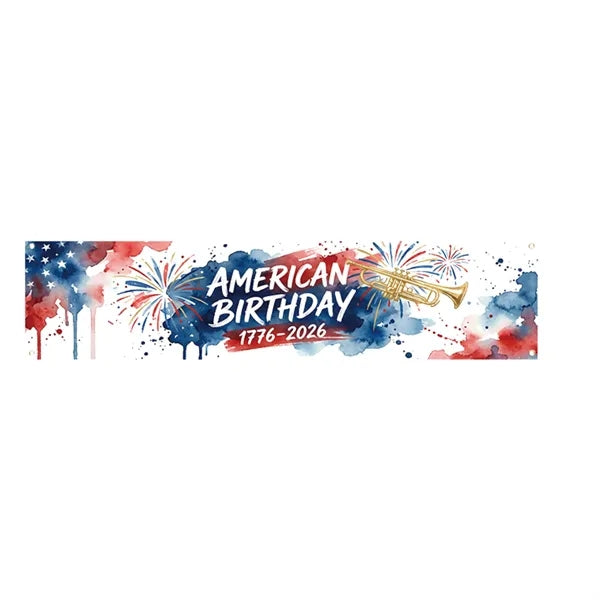 Independence Day Outdoor Flag Backdrop Decoration Banner