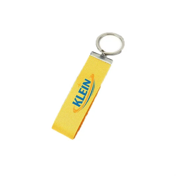 Logo Polyester Woven Keychain Strap Ribbon