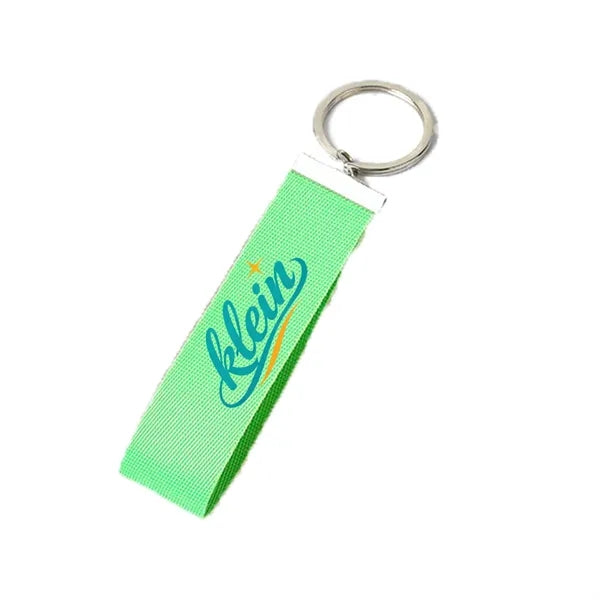Logo Polyester Woven Keychain Strap Ribbon