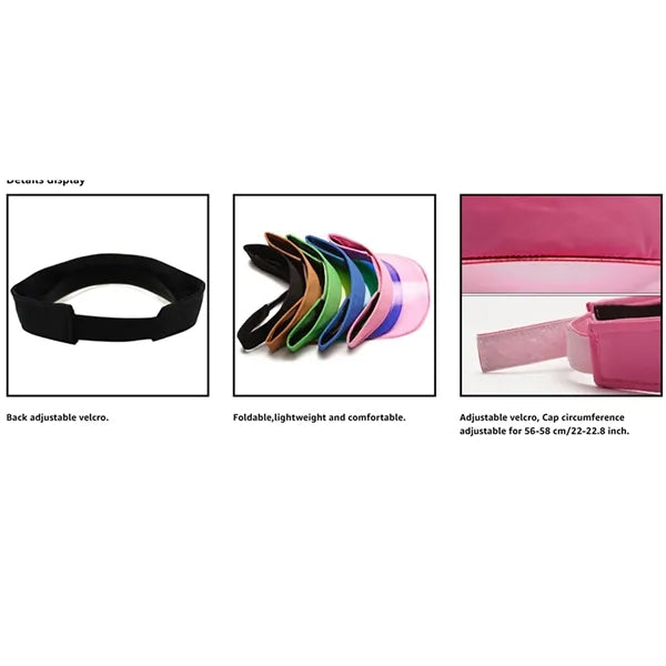Adjustable Sports Sun Visor Hat with PVC brim