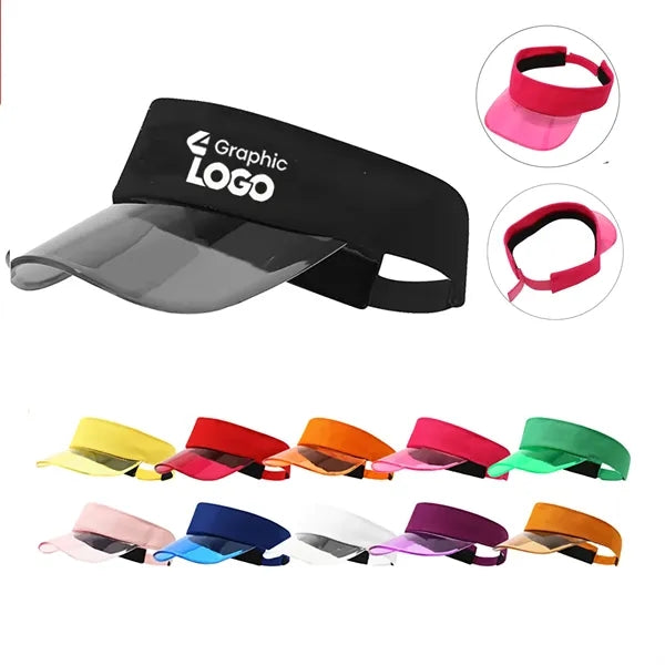 Adjustable Sports Sun Visor Hat with PVC brim
