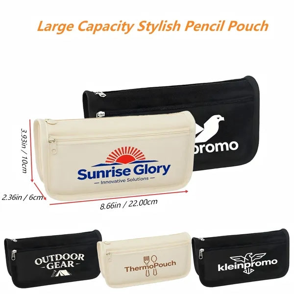 Double Layer Large Capacity Custom Logo Minimalist Pencil Ca