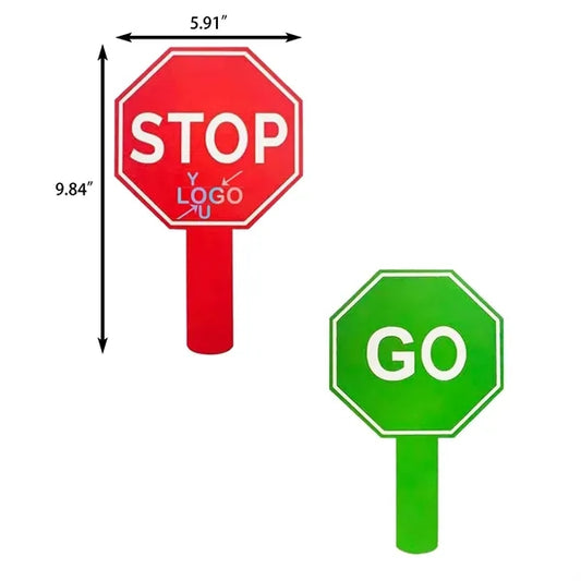 Two-Sided Traffic Control Sign with Grip