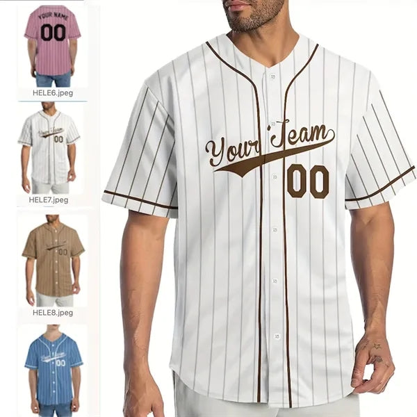 Short sleeve cardigan baseball jersey