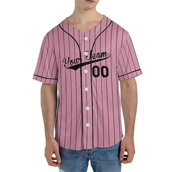 Short sleeve cardigan baseball jersey