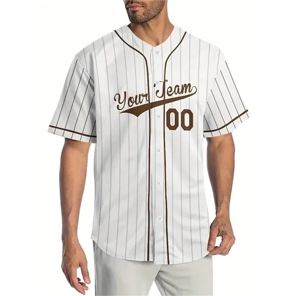 Short sleeve cardigan baseball jersey