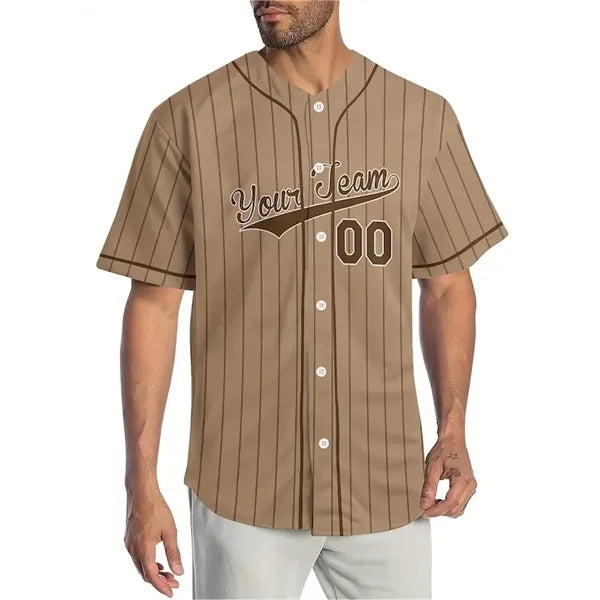 Short sleeve cardigan baseball jersey