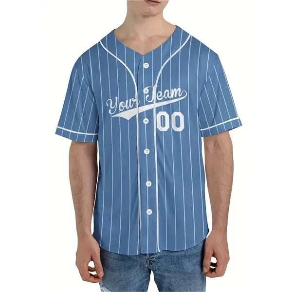 Short sleeve cardigan baseball jersey