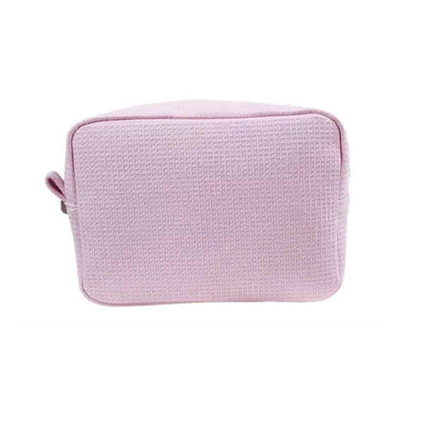 Portable Travel Waffle Texture Large Capacity Cosmetic Pouch