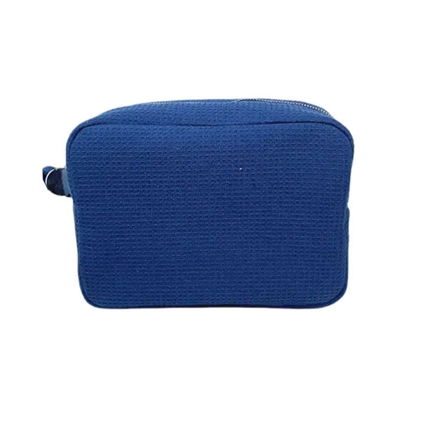 Portable Travel Waffle Texture Large Capacity Cosmetic Pouch