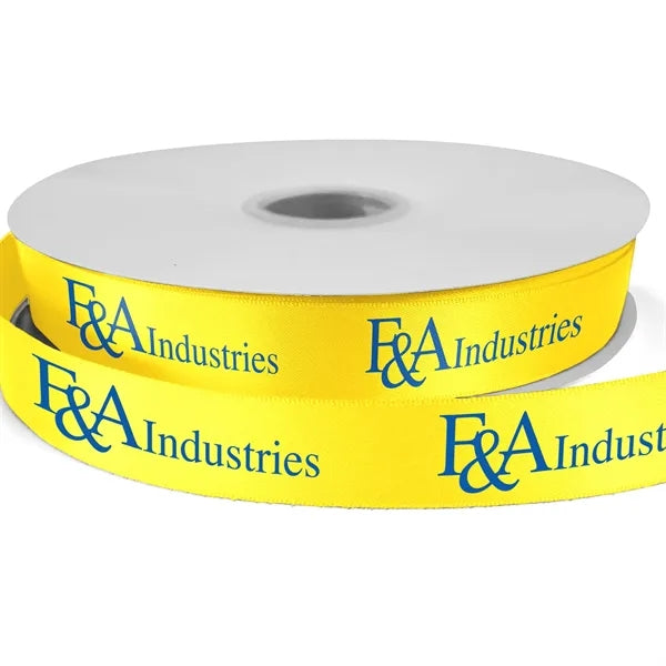 7/8" Bridal Satin Ribbon - 25yd Roll - Foil Print