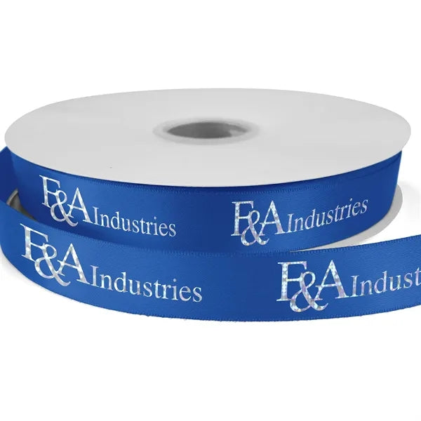 7/8" Bridal Satin Ribbon - 25yd Roll - Foil Print