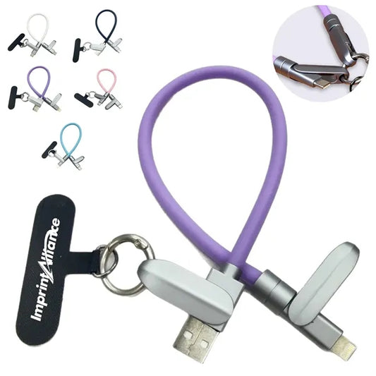 2-in-1 Silicone Wristband Fast Charging Cable
