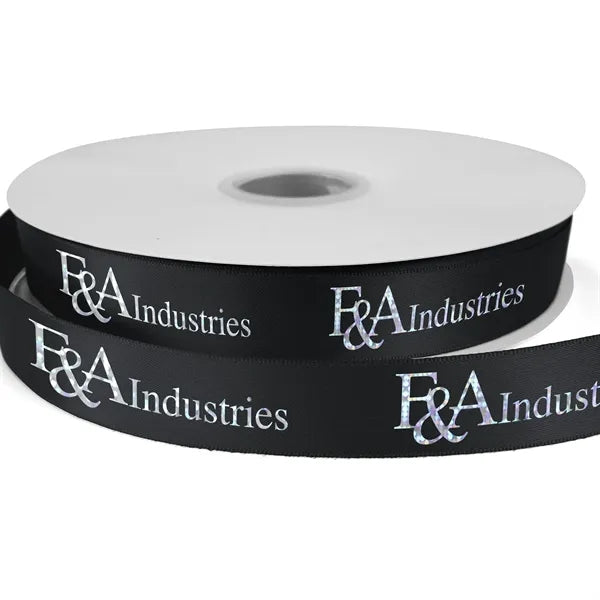 7/8" Bridal Satin Ribbon - 100yd Roll - Foil Print