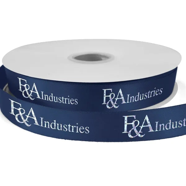 7/8" Bridal Satin Ribbon - 100yd Roll - Foil Print