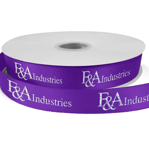 7/8" Bridal Satin Ribbon - 100yd Roll - Foil Print