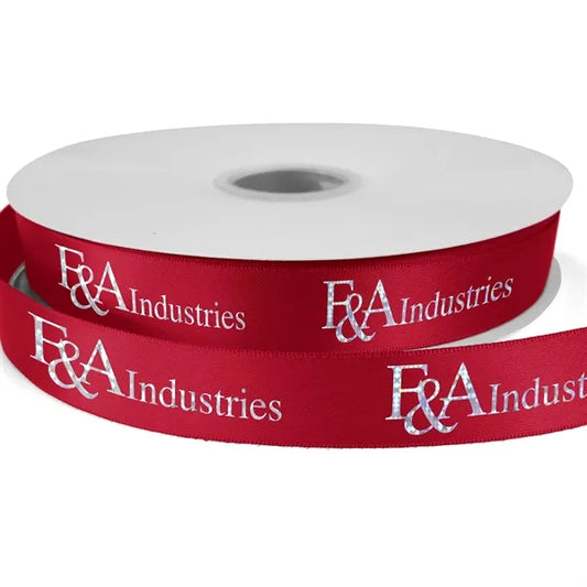7/8" Bridal Satin Ribbon - 100yd Roll - Foil Print