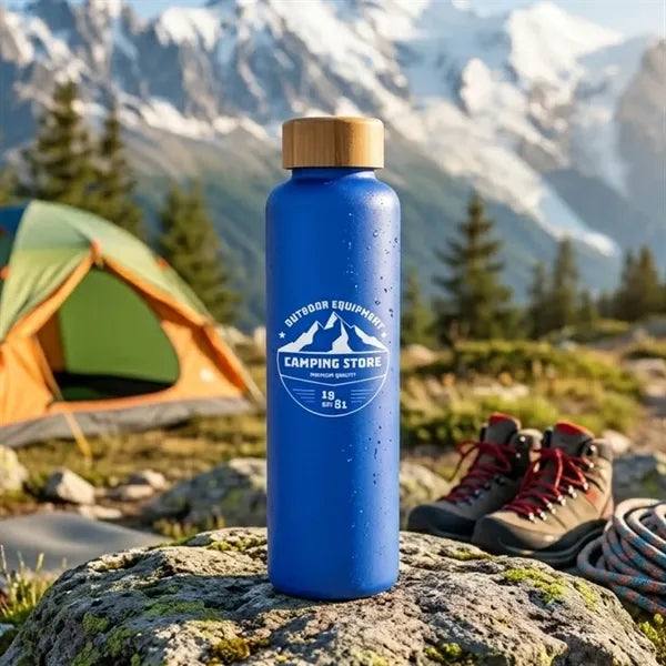 17 Oz. Belle Glass Bottle With Bamboo Lid