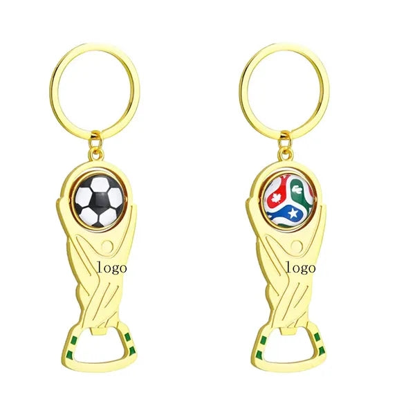 2026 World Cup Bottle Opener Keychain 2-in-1