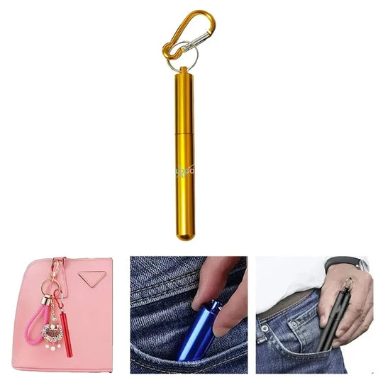 Portable Telescoping Drink Straw Set