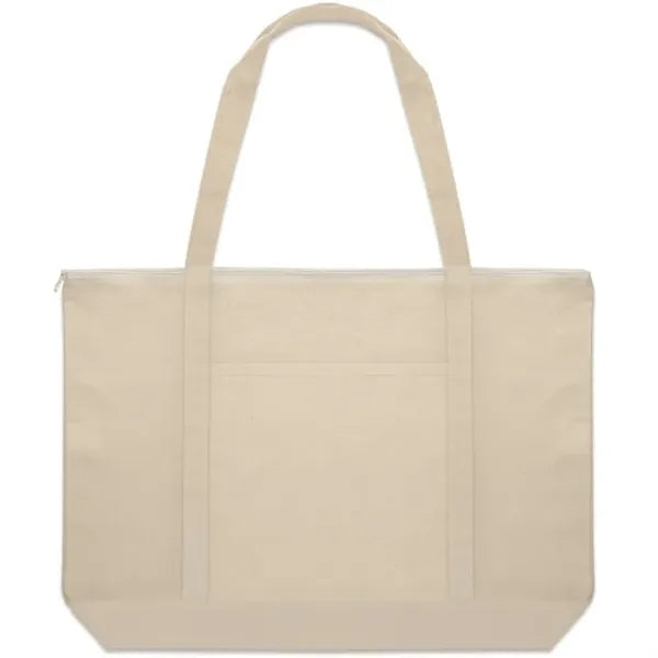 Large Top Zipper Cotton Tote Bags