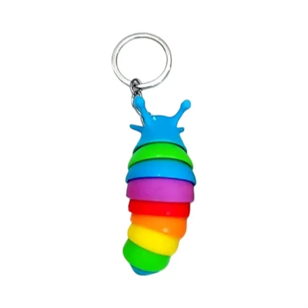 Caterpillar Squeeze Fidget Keychain