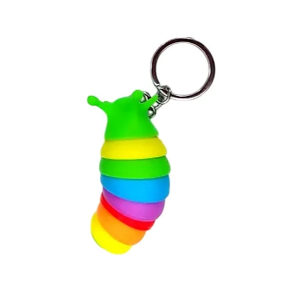 Caterpillar Squeeze Fidget Keychain