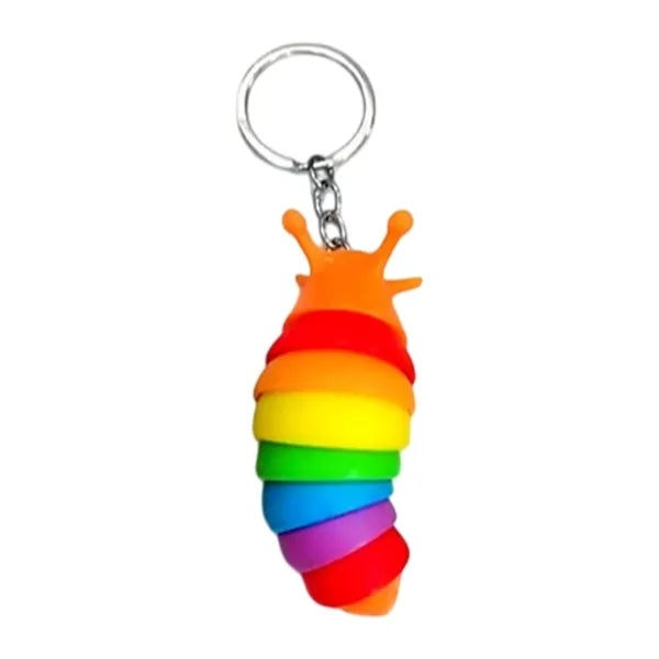 Caterpillar Squeeze Fidget Keychain
