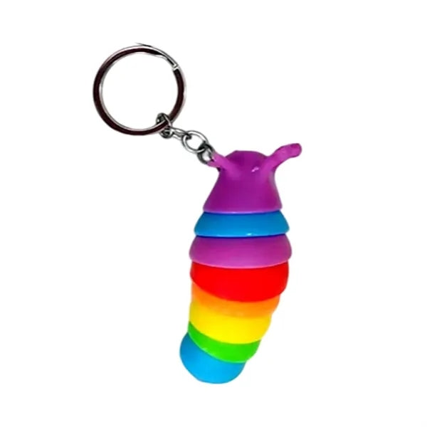 Caterpillar Squeeze Fidget Keychain
