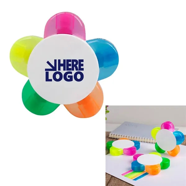 Petals Flower Shape Fluorescent Highlighter Pens