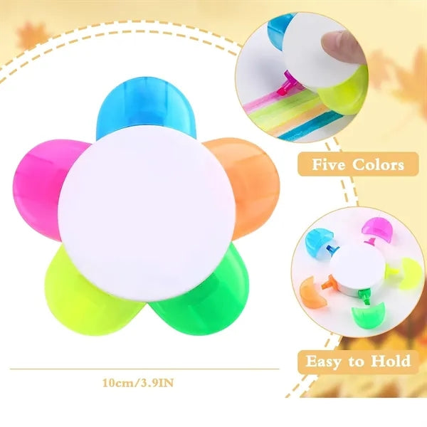 Petals Flower Shape Fluorescent Highlighter Pens