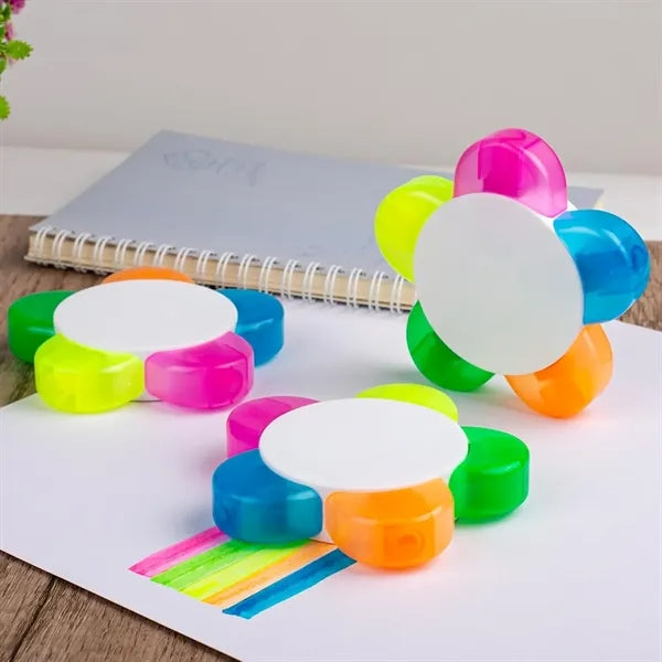 Petals Flower Shape Fluorescent Highlighter Pens