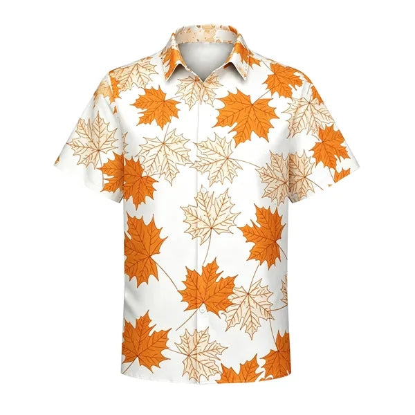 Dye Sublimation Short Sleeve Vacation Hawaiian Shirt