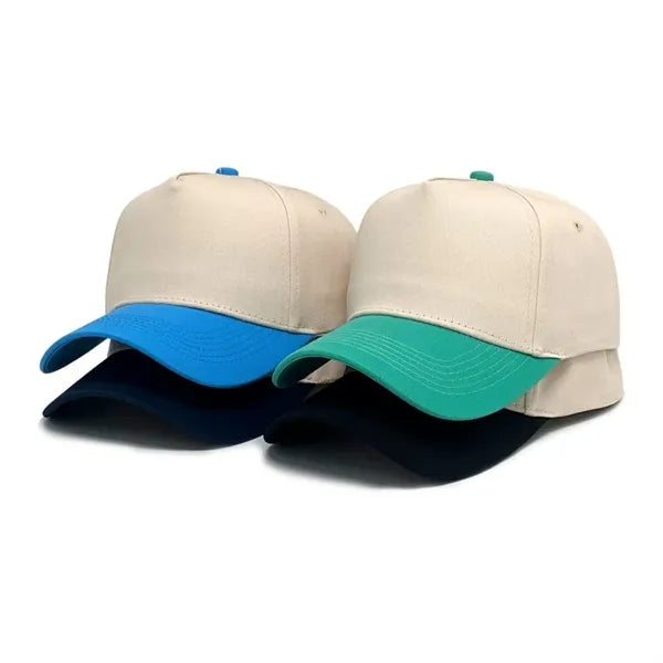 Unisex 5 Panel Mid Trucker Baseball Cap W/Hard Top