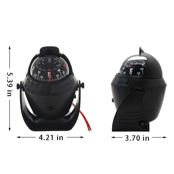 Navigation marine car boat dashboard compass with light