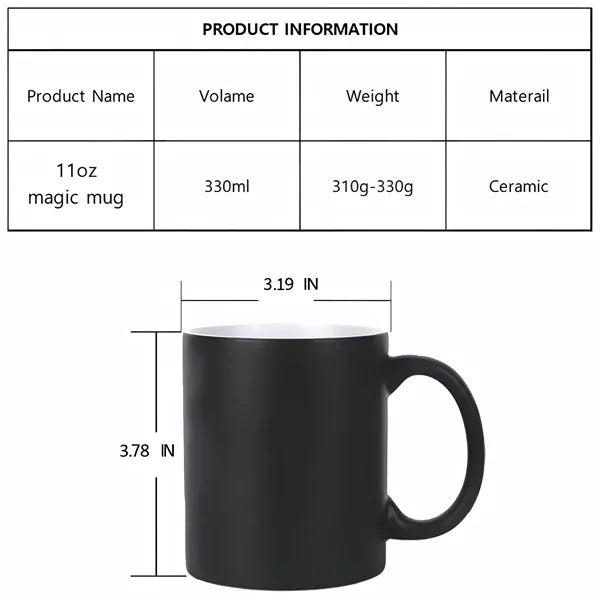11 Oz Heat-Activated Color Changing Mug Full Image Reveal