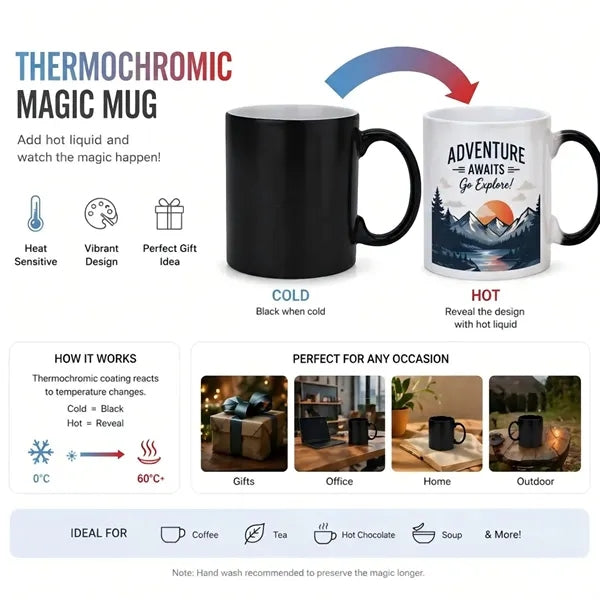 11 Oz Heat-Activated Color Changing Mug Full Image Reveal