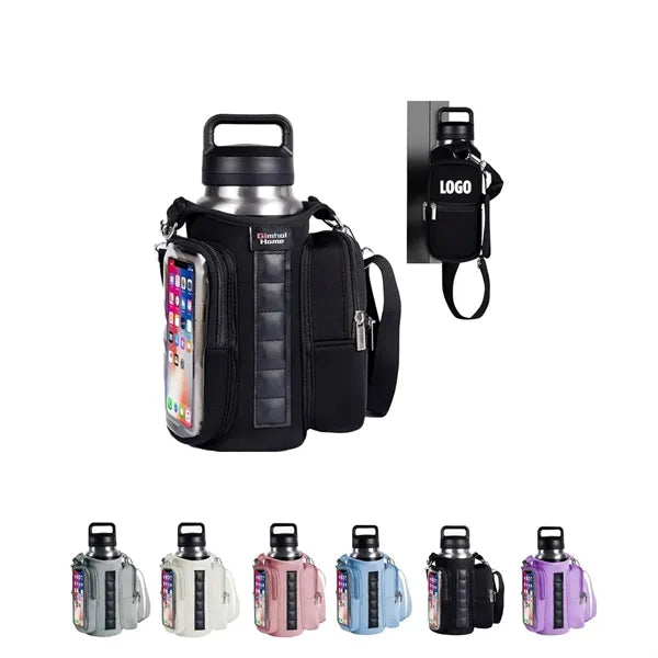 Magnetic Water Bottle Bag w/Adjustable Strap