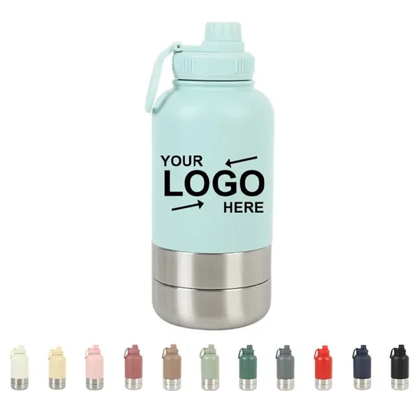 32Oz Travel Dog Water Bottle With Bowls