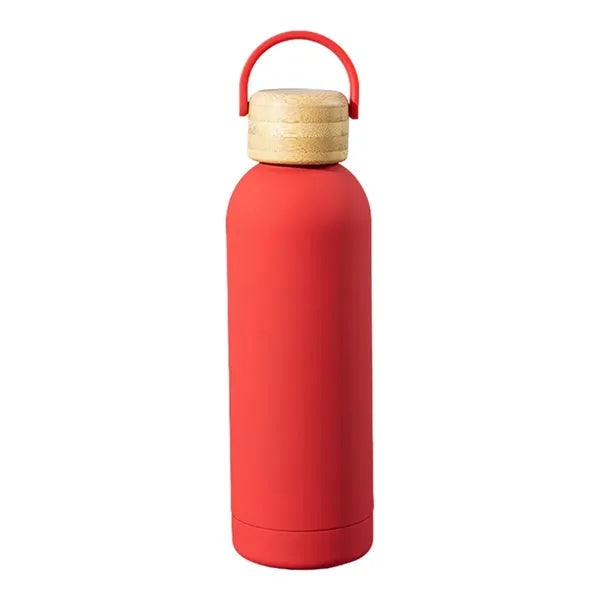 17Oz Insulated Water Bottle With Bamboo Lid