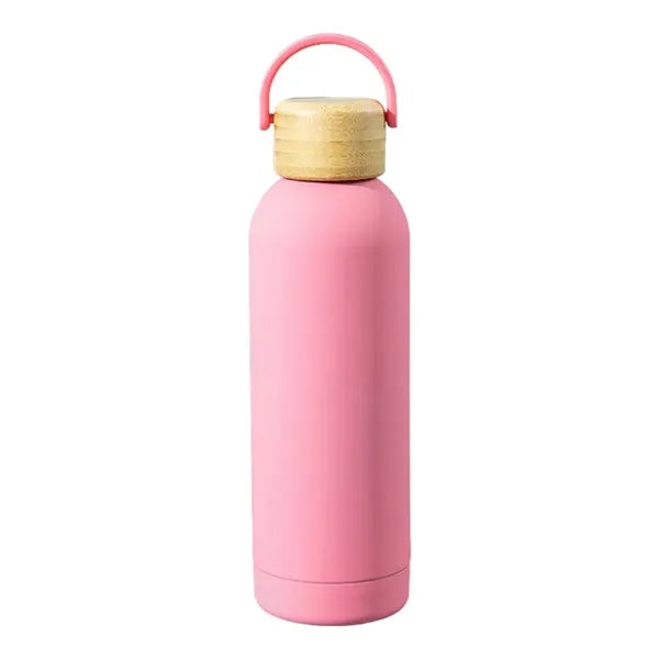 17Oz Insulated Water Bottle With Bamboo Lid