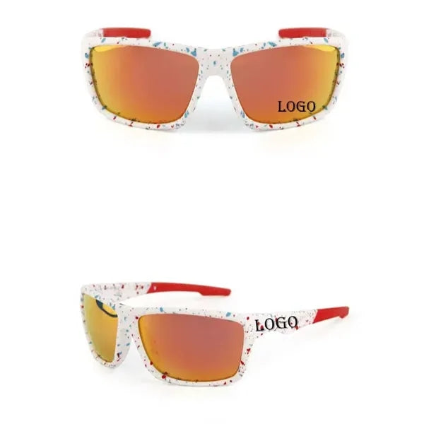 Multi-colored Speckled Riding Sunglasses
